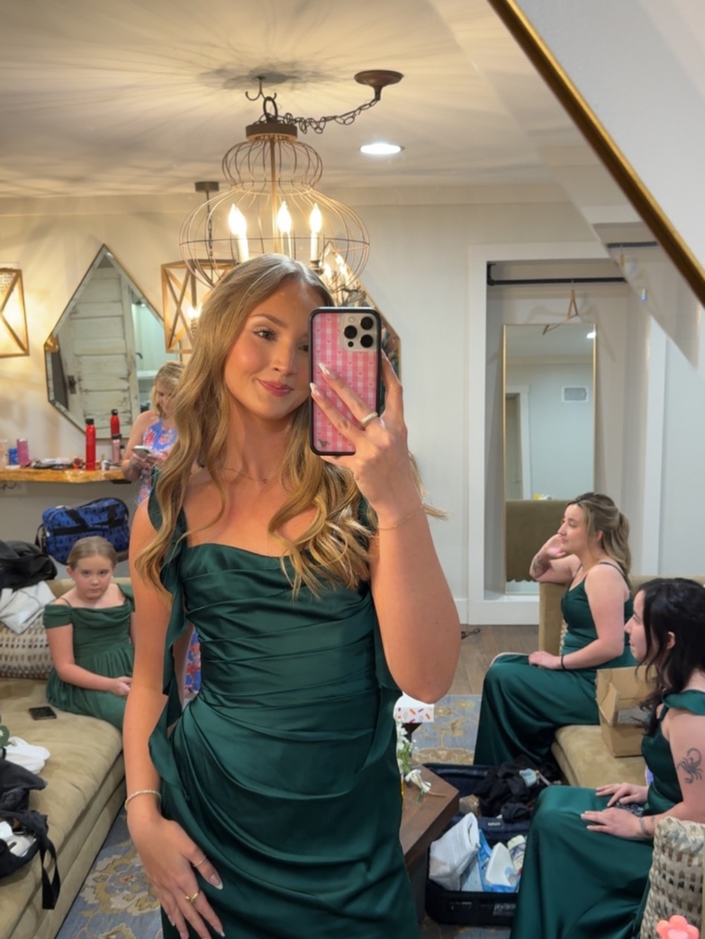 Emerald Green Size 6 Azazie Bridesmaid Dress - Picture 3 of 8